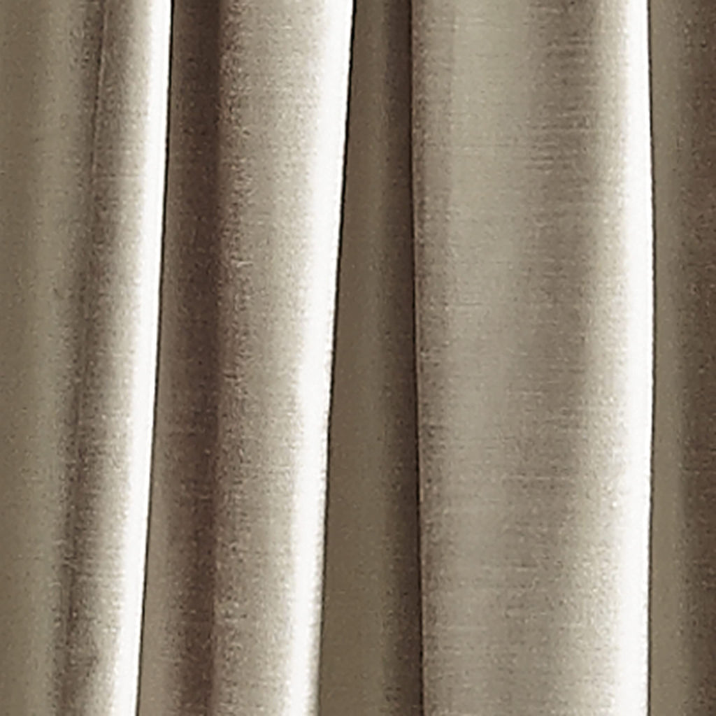 Modern Knotted Velvet Lined Curtain Panel Pair, 84", Champagne