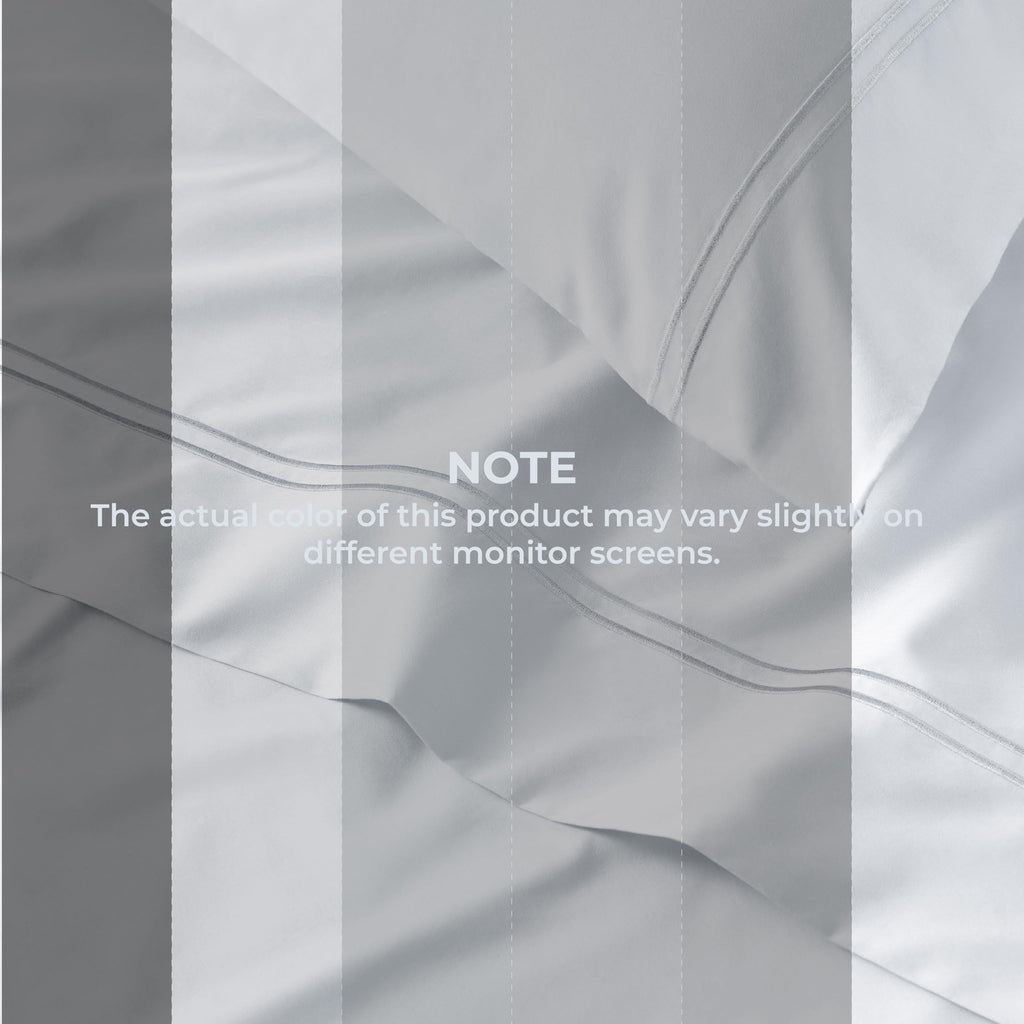 Sheet Set, 500 TC Single-Ply Cotton Sateen, 4-Piece, White