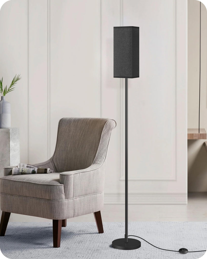Floor Lamp, Pole Lamp with Foot Switch, Modern Standing Lamp Shade, Minimalist Freestanding Lamp (Bulb Not Included)