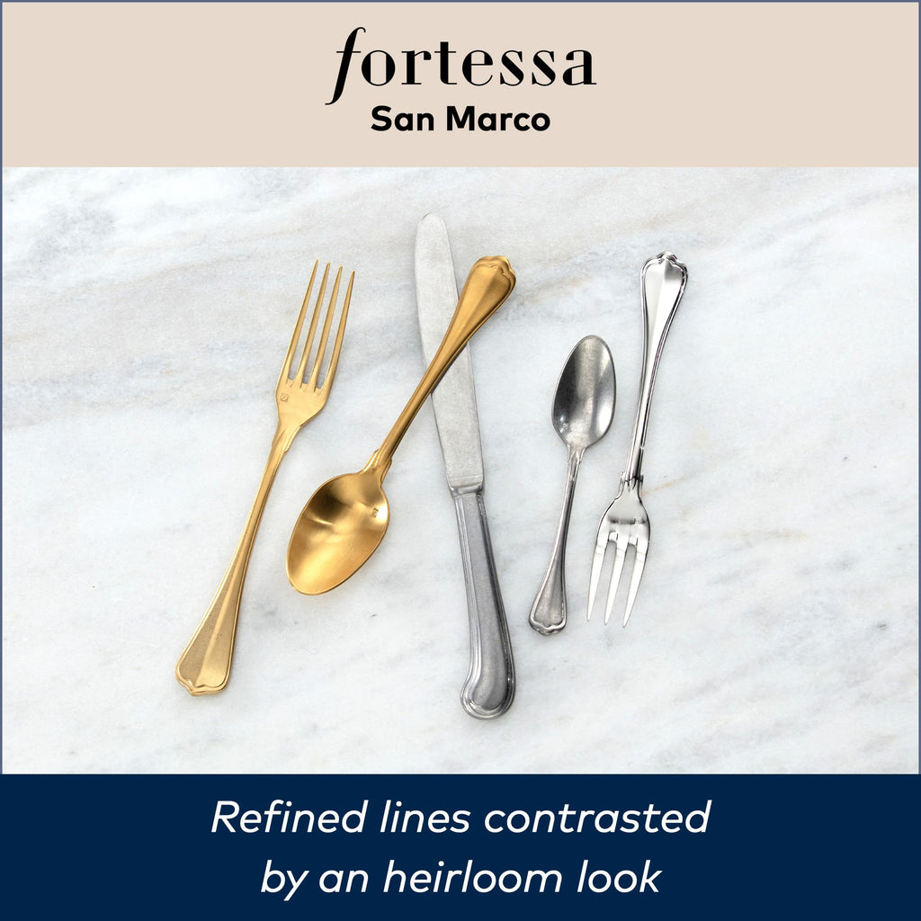 San Marco 18/10 Stainless Steel Flatware, 20 Piece Place Setting With Table Knives, Forks and Spoons (Service For 4)