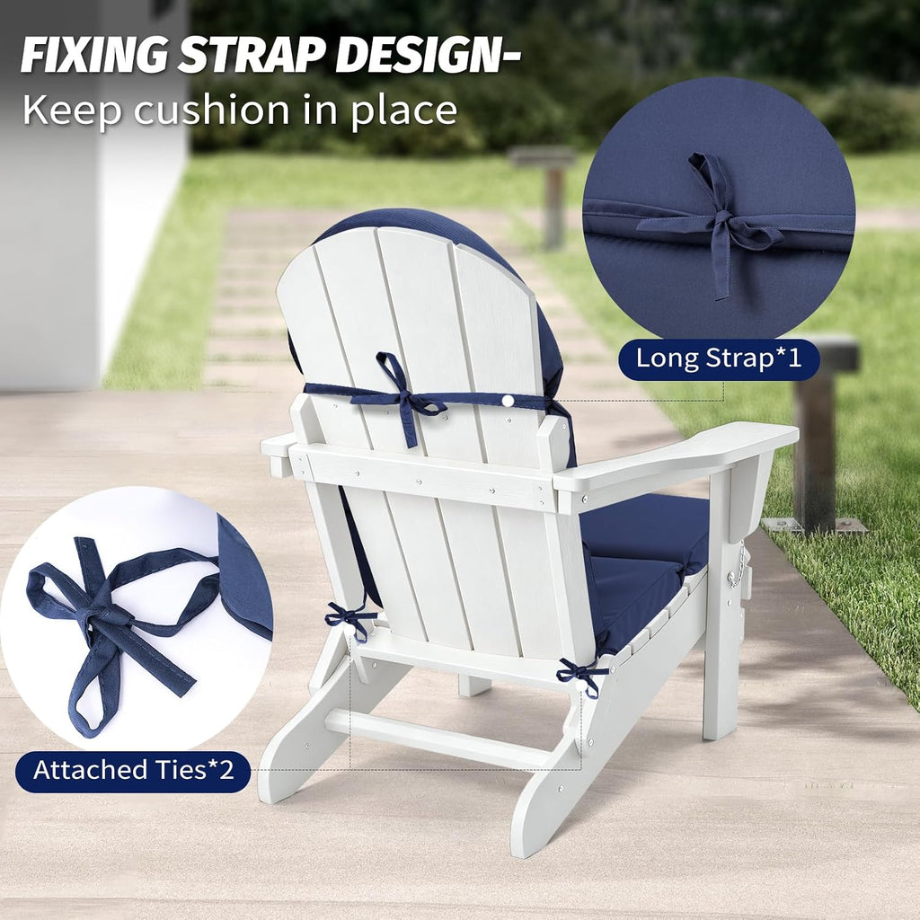 Adirondack Chair Cushion, 50x20 in Outdoor Rocking Seat Pad, 1 Pack | Navy Blue Replacement High Back Cushion