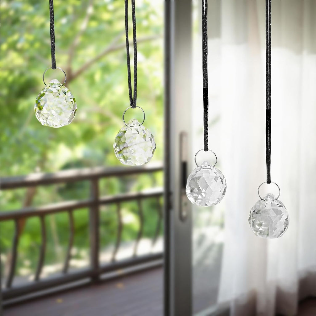 48 Pcs Clear Crystal Ball Prism 20mm Chandeliers Prism Sun Shine Catcher Christmas Crystal Ornaments Rainbow Pendants