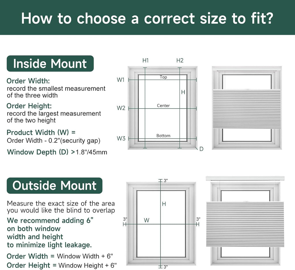 Blinds Cordless Top Down Bottom Up Blackout Cellular Shade for Window (Light Grey, 33.5X72)