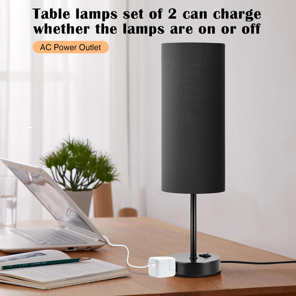 Table Lamps, 18in Bedside Lamps, 2700K/4000K/5000K