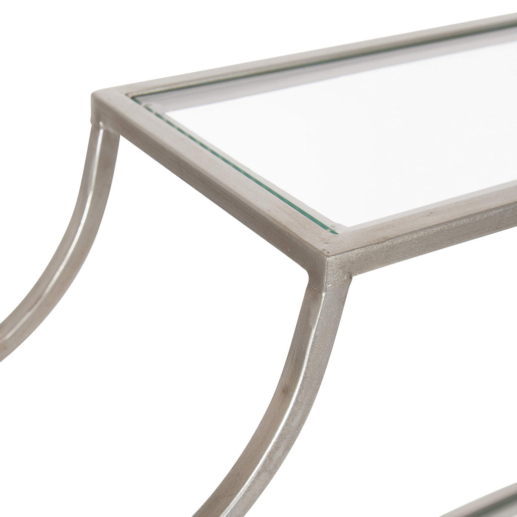 Ciel Glam Geometric Wall Shelf, 18 x 24, Silver, Decorative Shelves for Storage and Display