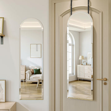 Over the Door Mirror Full Length, 48x14 Inch Frameless Door Mirror
