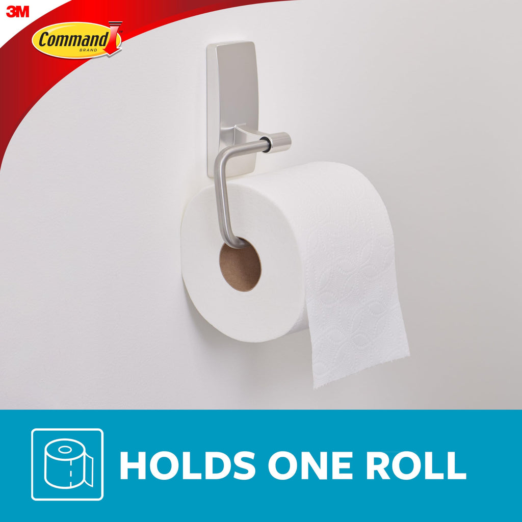 Toilet Paper Holder, Satin Nickel, 1 Holder, 2 Strips