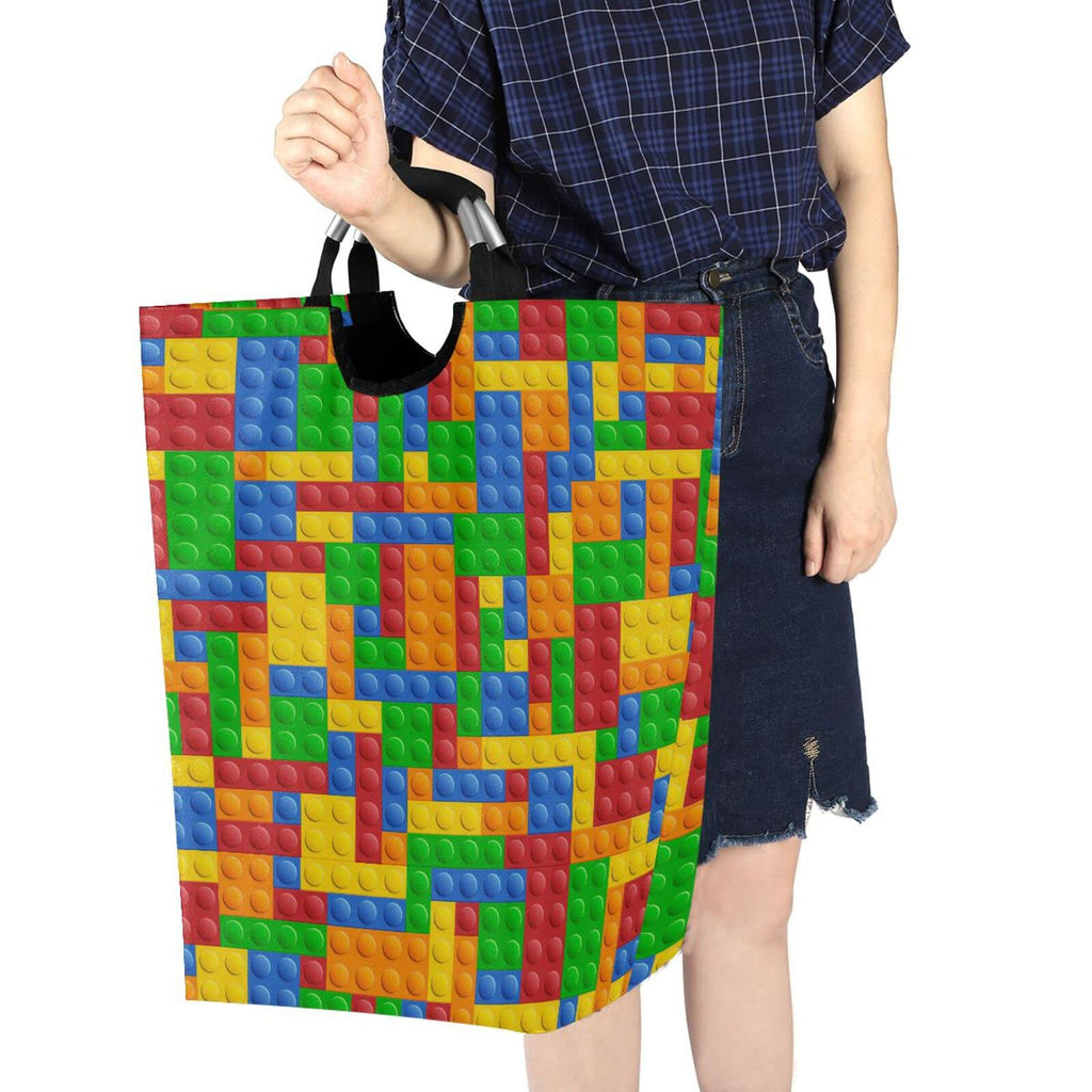 Hamper Basket Building Blocks Collapsible Nursery Storage Bin Waterproof Clothing Baskets Bedroom Bathroom Washing