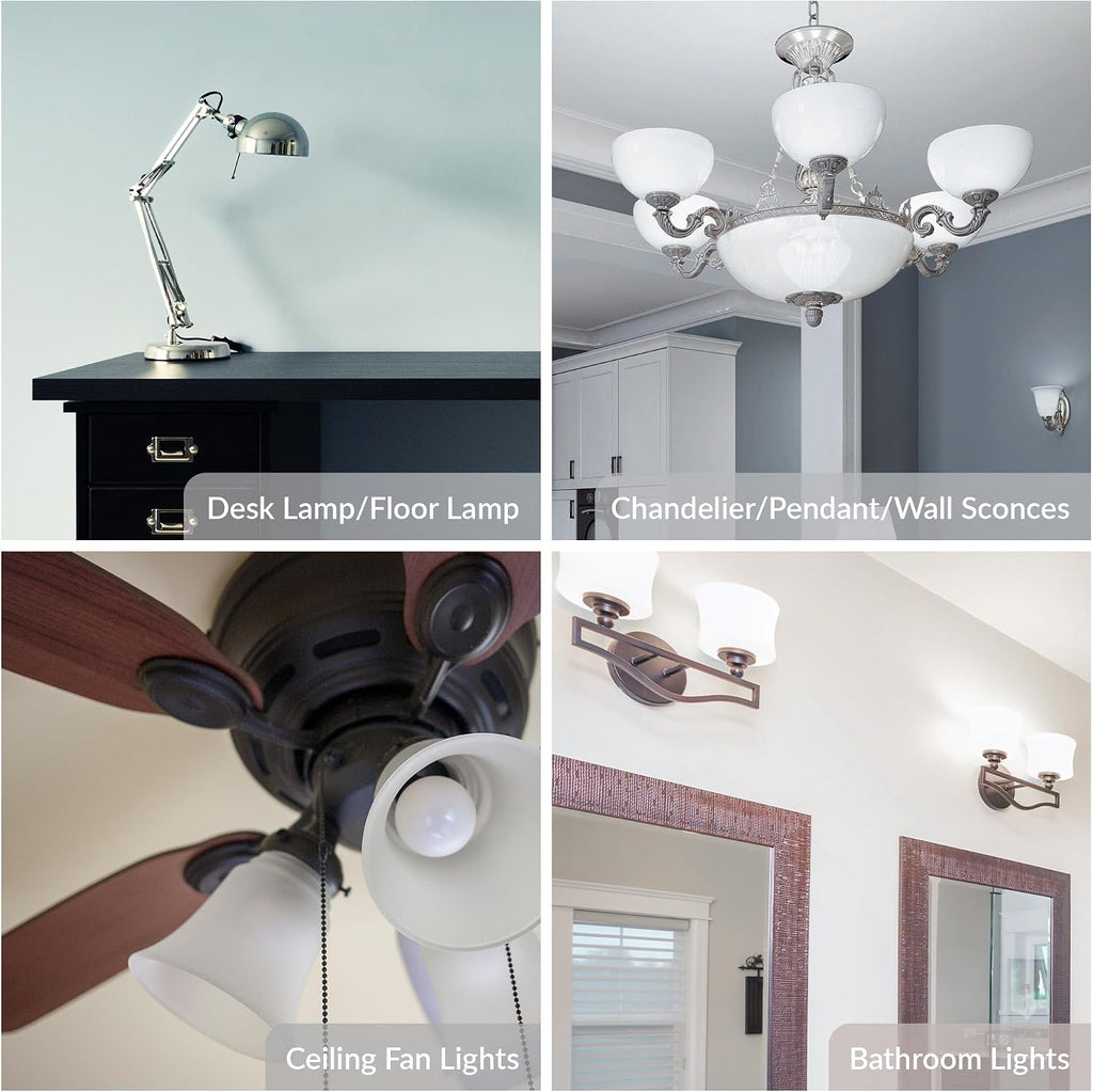 LED A15 7W 120V ETL Listed Bulbs Dimmable E26, 5000K, 6 Pack
