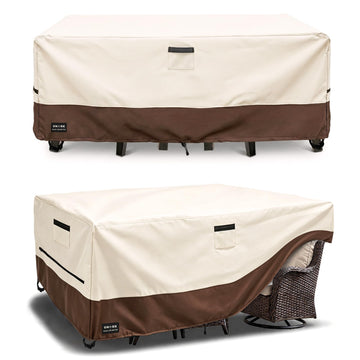 Outdoor Furniture Covers Waterproof Furniture Set, Heavy Duty 600D Table Cover for Dining Set, Sofa & Chair Outdoor