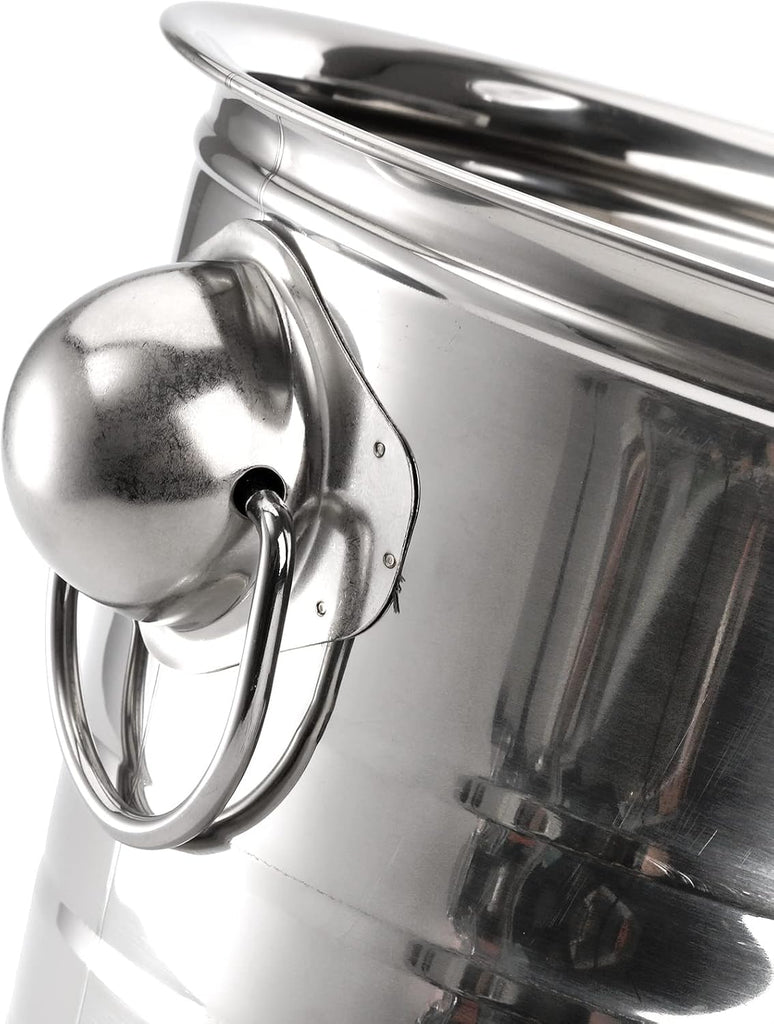 Quart Ice Bucket with Handles, Beverage Tub with Handles, Galvanized Metal Ice Bucket, Drink and Wine - Set of 2