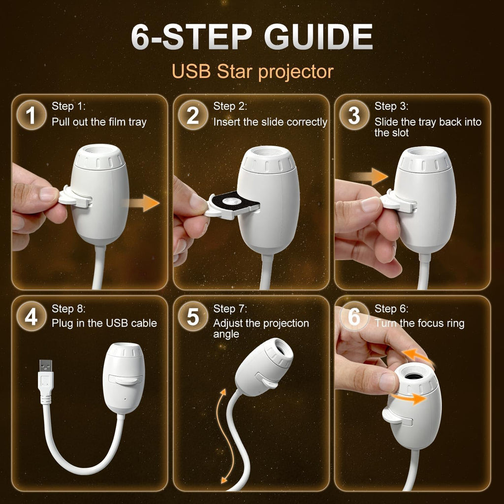 Galaxy Projector Night Light, in-1 USB Star Lamp Kids Gift