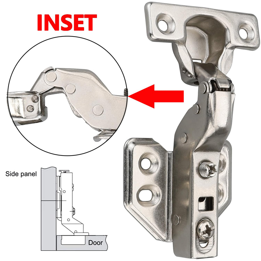 4-Pack Frameless Soft Close 26mm Cup Cabinet Hinges