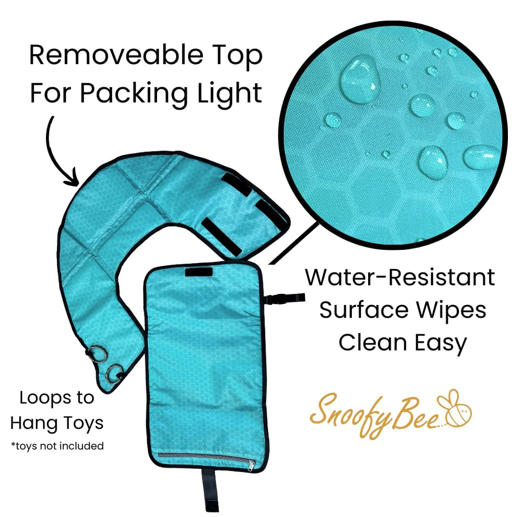 Portable Playtime Changing Pad: in-1 Diaper Clutch, Changing Station, and Clean Hands Toy Barrier. Water-Resistant
