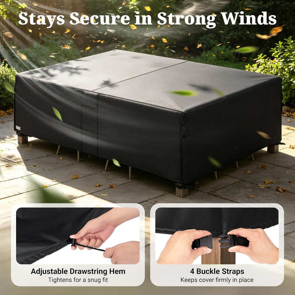 Heavy Duty Patio Furniture Covers, 900D Outdoor Furniture Cover Waterproof , Large Patio Set Covers Waterproof