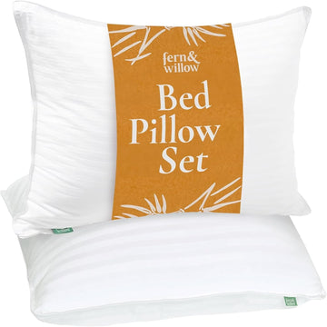 Premium Queen Size Bed Pillows - Set of 2, 28"x20" - Luxurious Ultra-Soft Cooling Pillow - Hotel Quality, Down