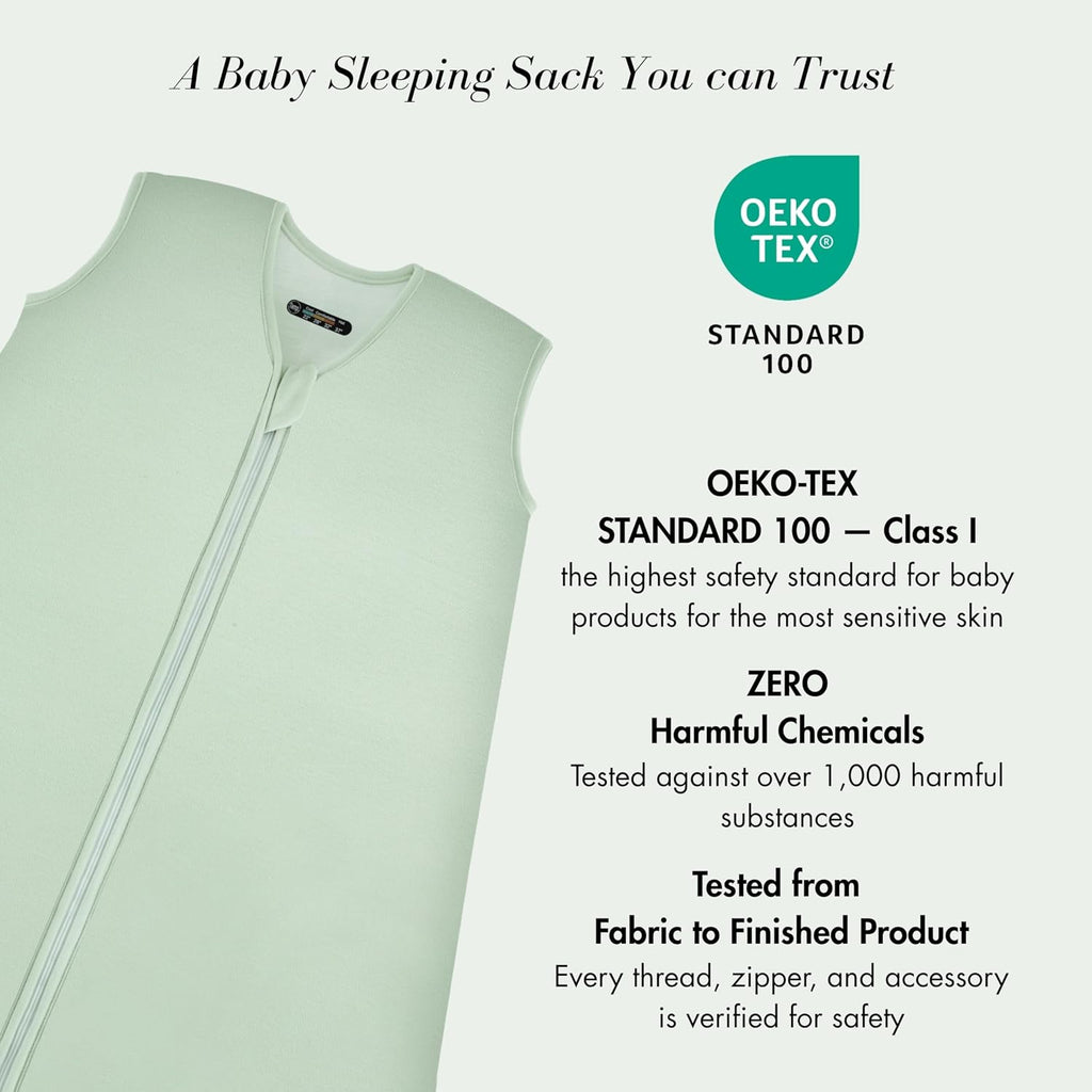 Sleep Sack 1.0 TOG Year Round, Soft Rayon Made from Bamboo Wearable Blanket with 2 Way Zipper