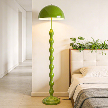 Unique Floor Lamp Creative Green Mushroom Lamp Standing Lamp with 38CM Wide Iron Shade and Foot Switch Modern Floor