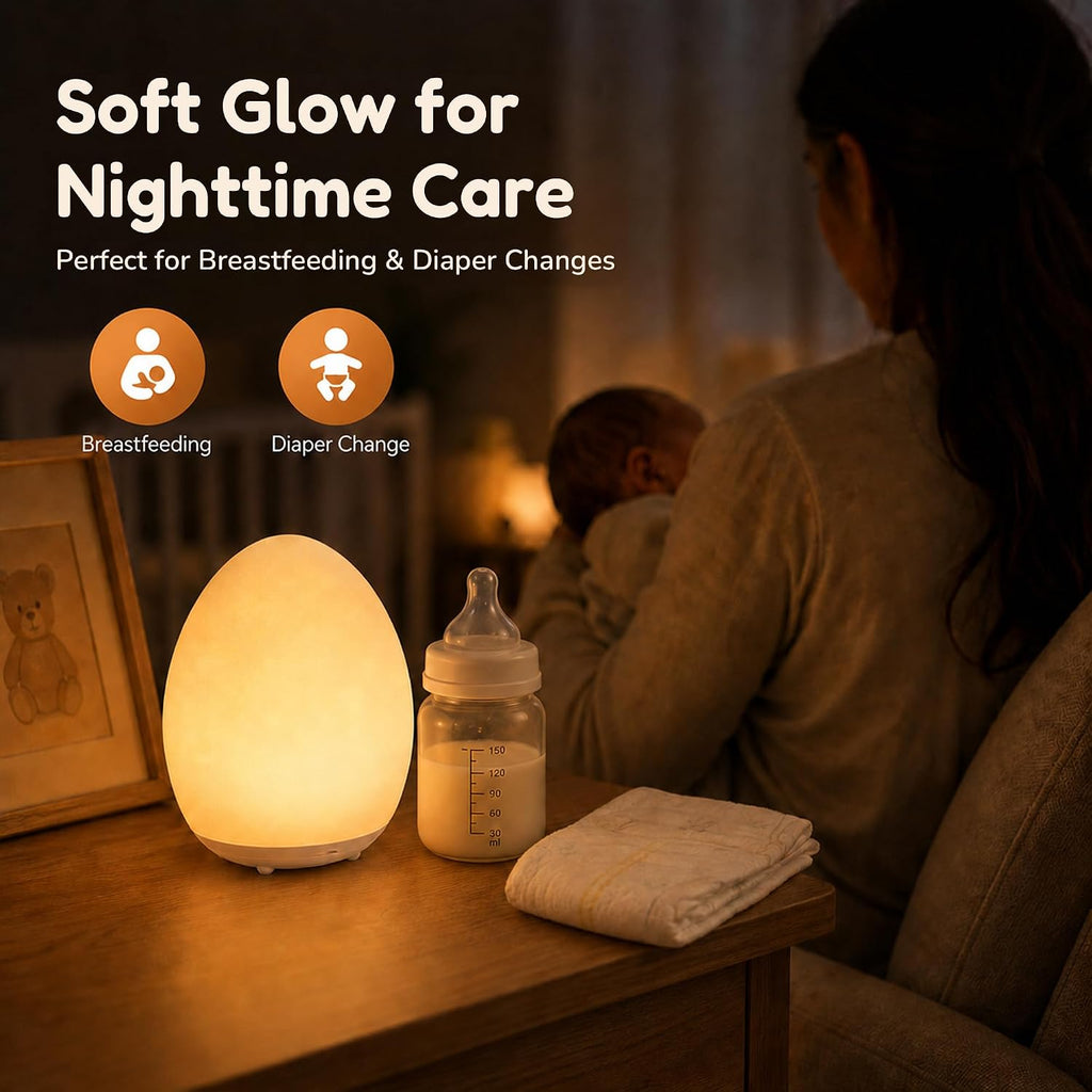 Egg Night Light for Kids, Rechargeable Baby Night Light