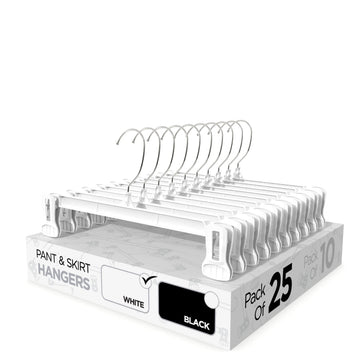 Pant & Skirt Hangers - Closet Hangers for Shorts, Shirts, Jeans, Dresses, Slacks, Coats, Clothes, Clothing, Garments