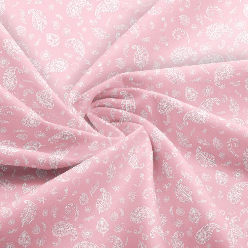 Paisley Indoor Fabric, Dainty Floral Soft Polyester No Stretch Bohemian Rustic Style Crafts & Sewing Supplies DIY