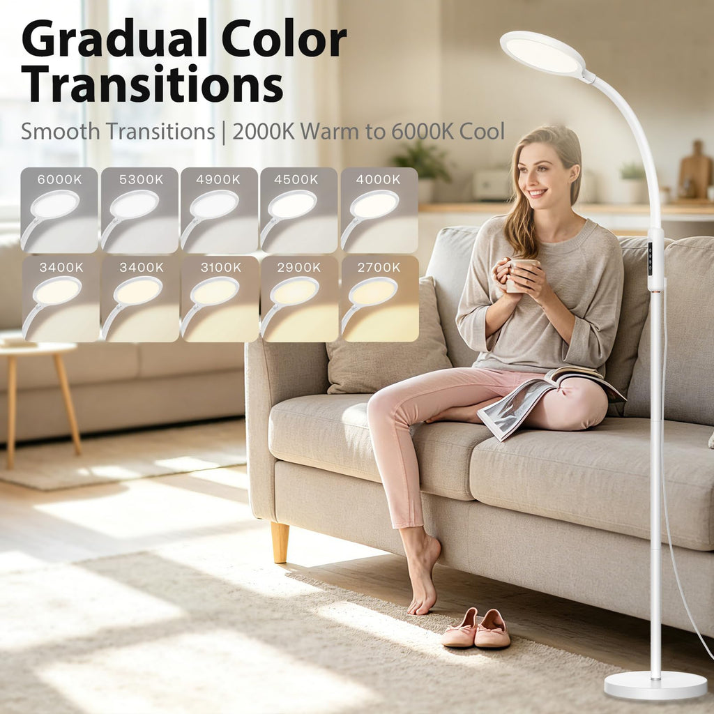 LED Standing Floor Lamp 15000 Lux Dimmable with Remote