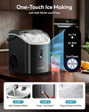 Nugget Ice Maker Countertop with Handle, Ready in 6 Mins, 38lbs/Day, Removable Top Cover, Self-Cleaning, Portable