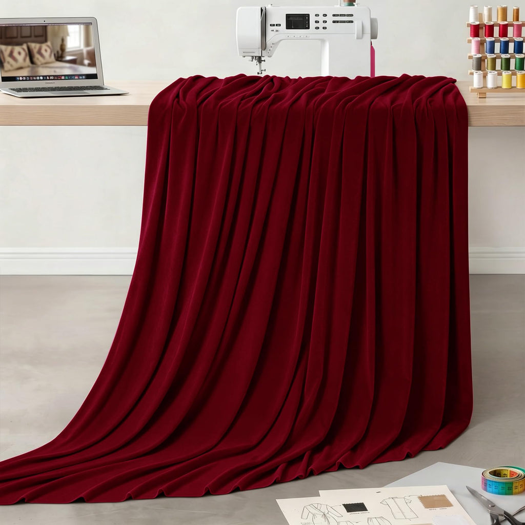 2 Yards Red Velvet Fabric 63 Inch Wide