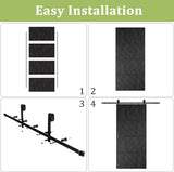 60"(Double 30") x 84" Sliding Barn Door, MDF, with Waterproof Surfac, DIY Assemble, Pre-drilled Barn