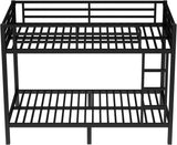 Metal Twin XL Over Twin XL Bunk Bed for Adults/Kids,Heavy Duty Adults Bunk Beds with Guardrail & Ladders,Twin XL Size