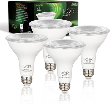 PAR30 Long Neck LED Flood Bulbs, Dimmable 75W Equivalent, 4 Pack