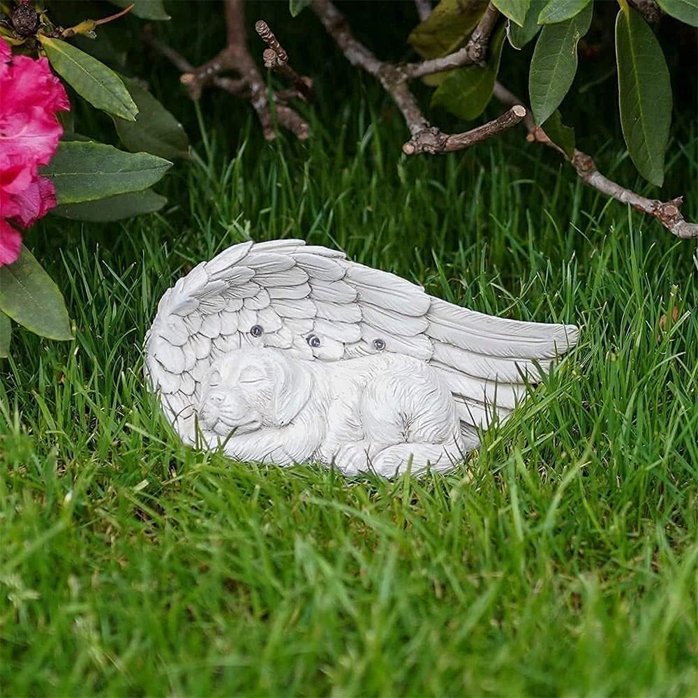 Forever My Guardian Angel Garden Solar Light, Dog Memorial Stone