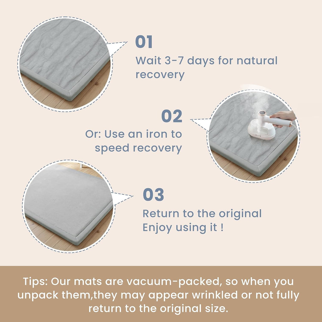 Baby Play Mat for Floor,1.3" Thick Elasti-Foam 59"×71" Non-Slip Water Repellent,Non-Toxic Playpen Mat for Infants