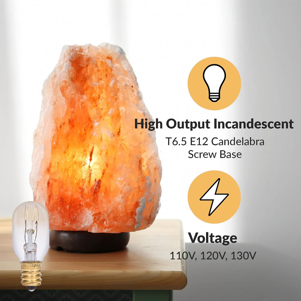 T6.5 25W Replacement Bulb E12 Candelabra Base 2700K, 6 Pack