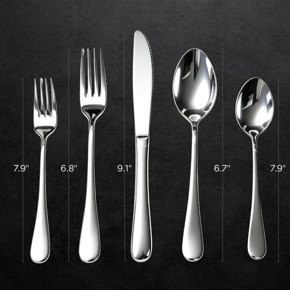 60 Piece Silverware Set for 12,Stainless Steel Flatware Utensil Cutlery Set