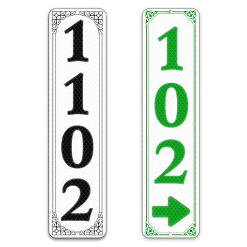 Customized 911 Reflective Address Sign, Address Numbers 16"x4"
