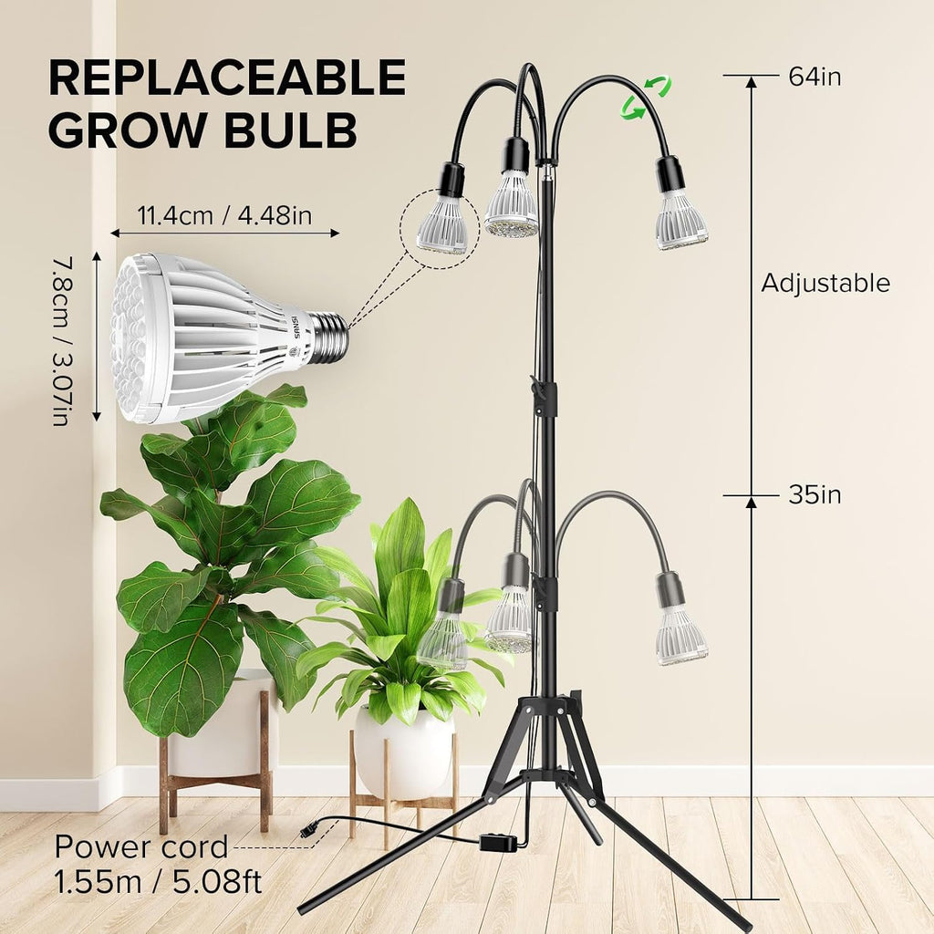 32W Grow Light Bulbs for Indoor Plants 96W Grow Lights for Indoor Plants