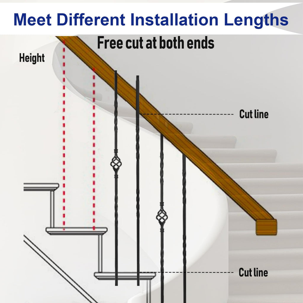 5-Pack Decorative Balusters for Staircase Interior