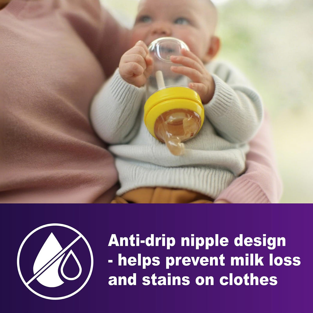 Baby Bottles for Newborns, Anti-Colic Wide Neck, Natural Latch