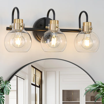 3 Lights Bathroom wall Light, Vanity Light Fixture Wall Mount Lamp