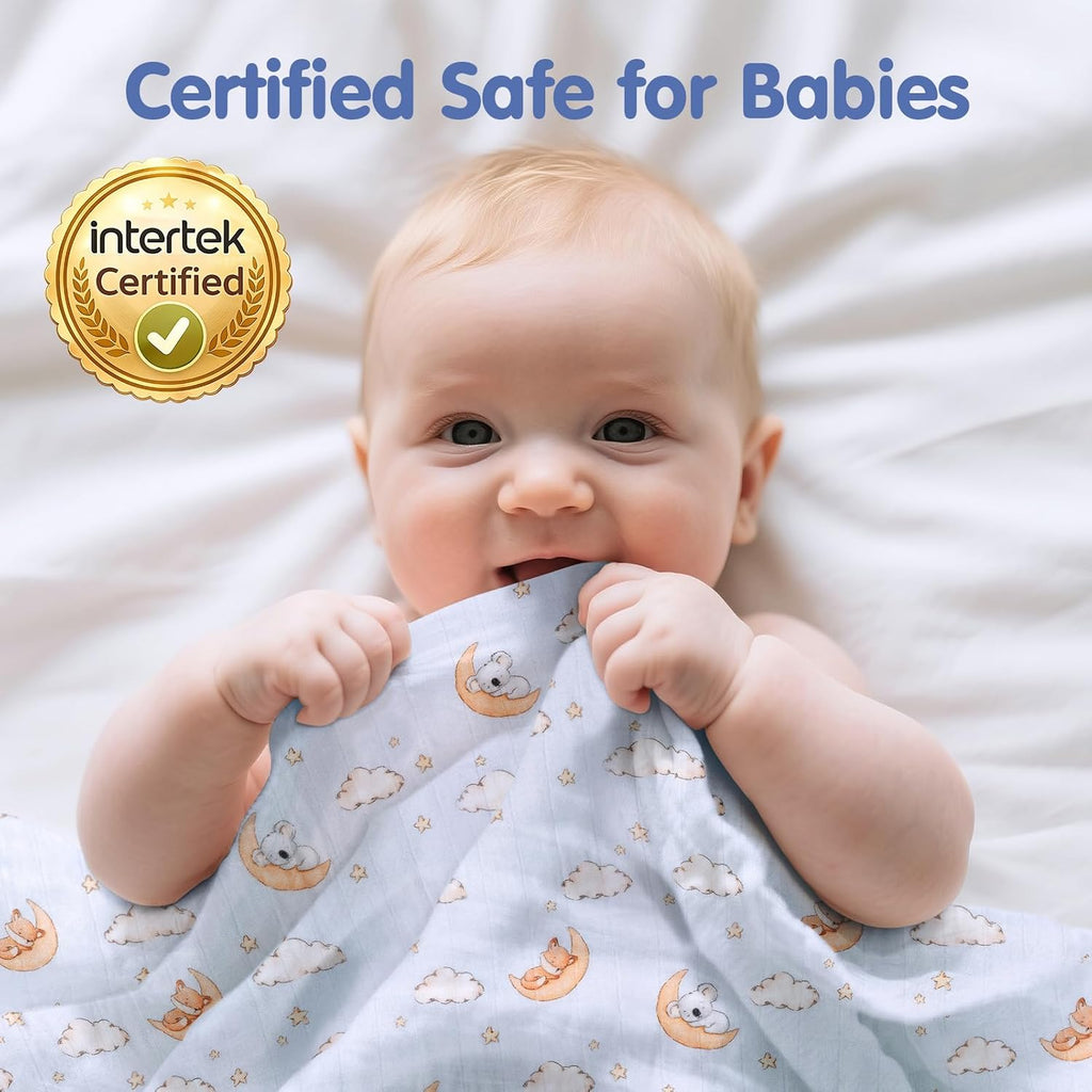 Muslin Swaddle Blankets Receiving Blanket for Newborn Boys
