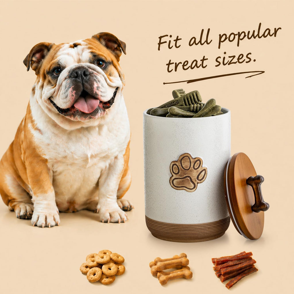 Dog Treat Container Airtight Jar with Lid, Keep the Pet Treat Fresh