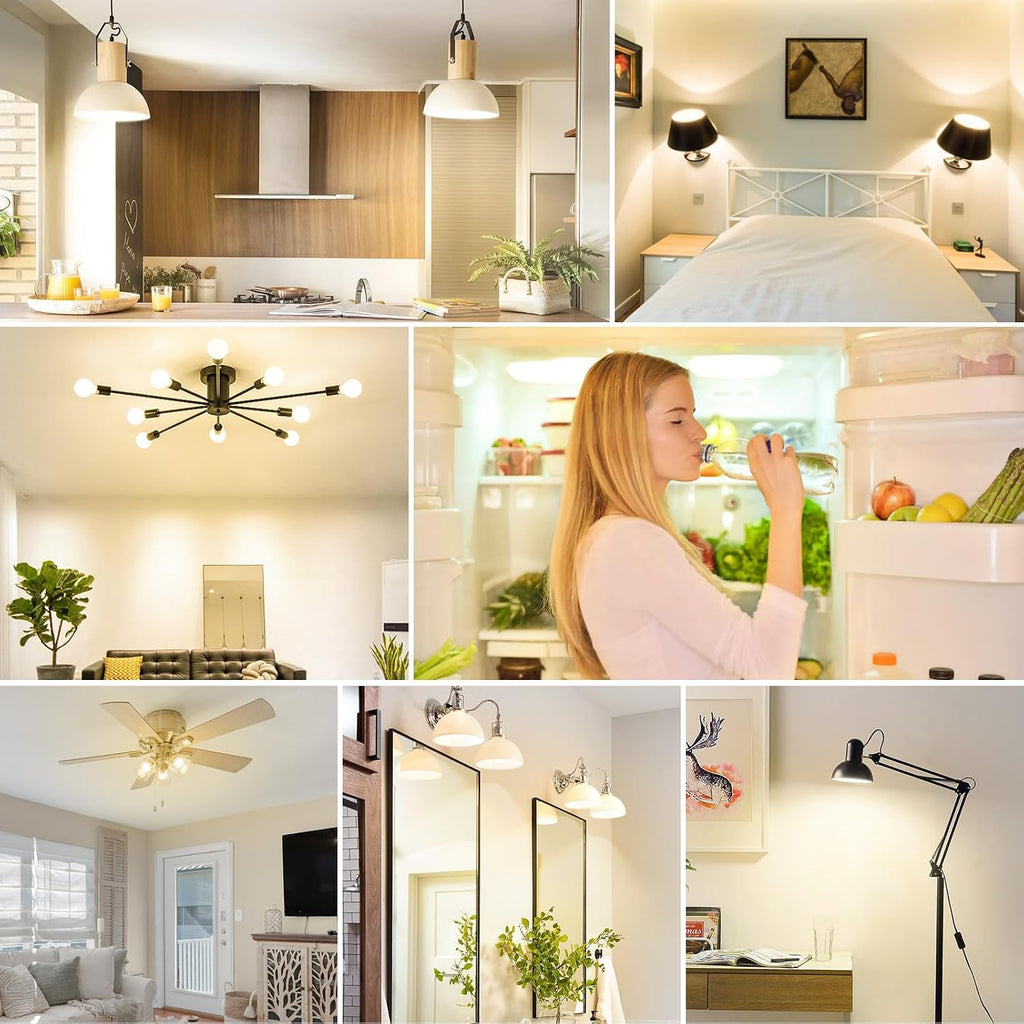 A15 LED Refrigerator Light Bulb, 40 Watt Equivalent 3000K 4-Pack
