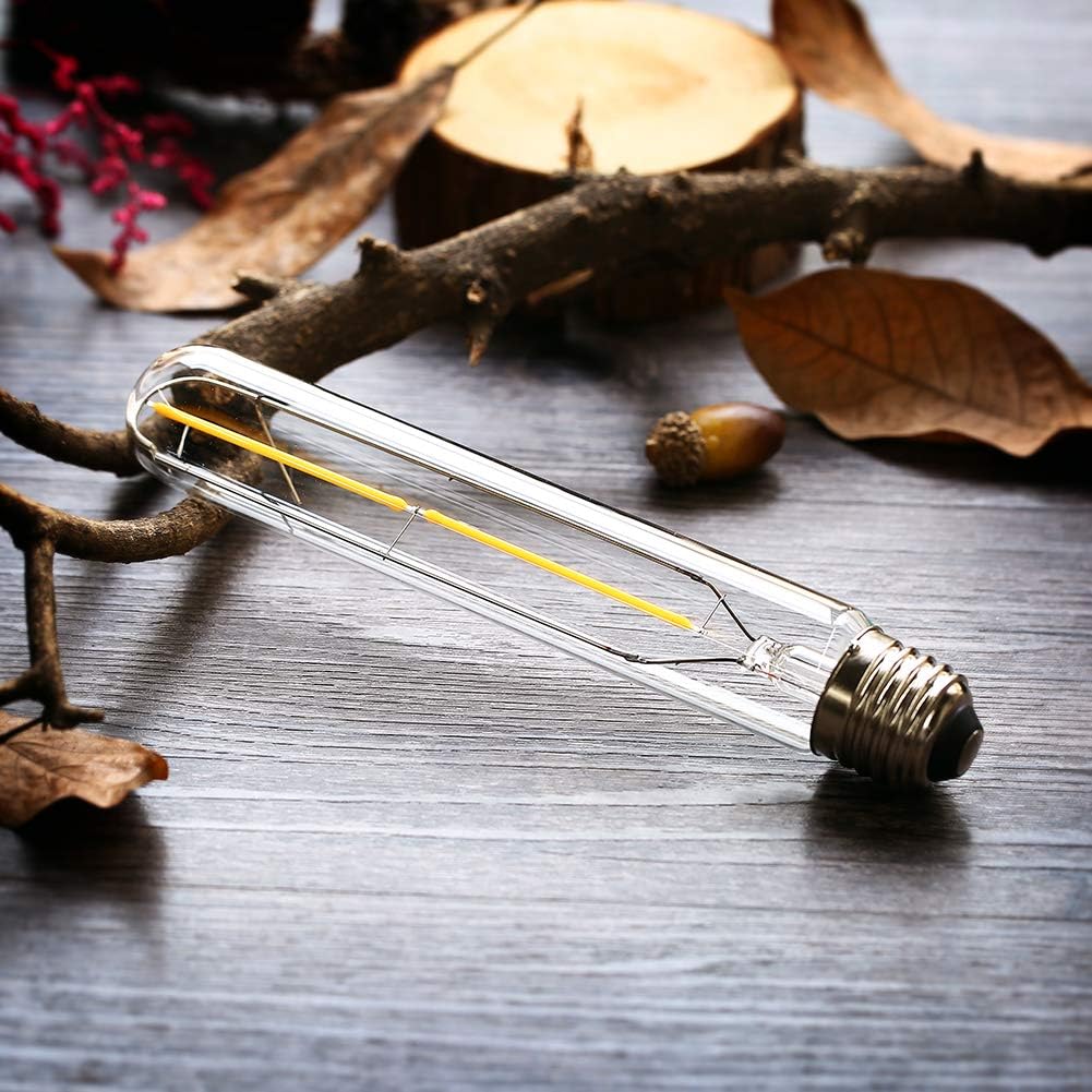 Dimmable T10 LED Bulbs 3000K Warm White LED Tubular Edison Light Bulbs 4W Tube Vintage Led Bulbs 40 Watt