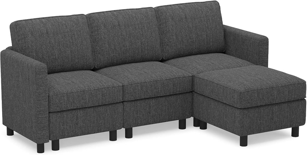84.3" 4 Seats L Shaped Couch Modular Sectional Sofa Washable Sectional Couches Comfy Couches with Storage Seat Couch