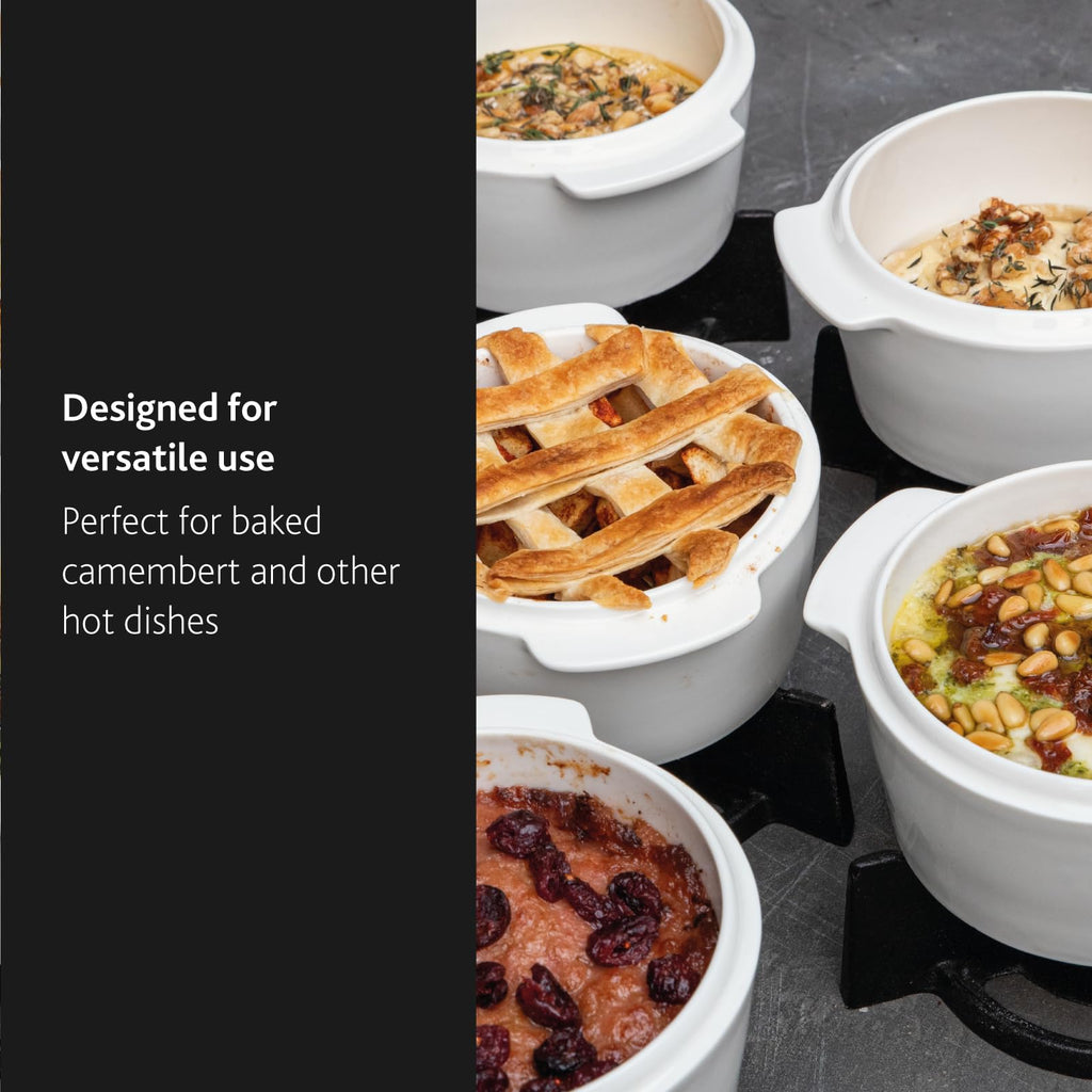 Cheese Baker - Ceramic Brie Baker with Lid and Tea Light