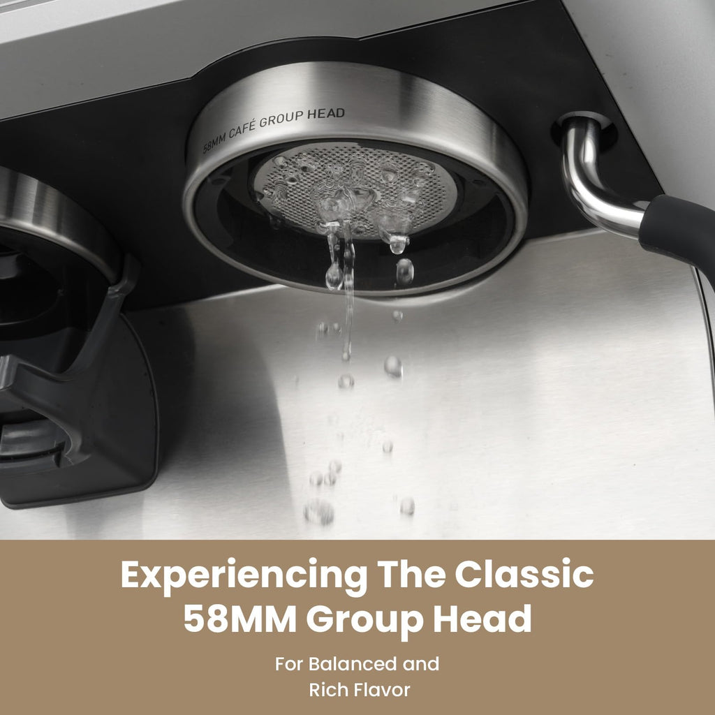 Dual Boiler Espresso Machine With Built‐In Burr Grinder