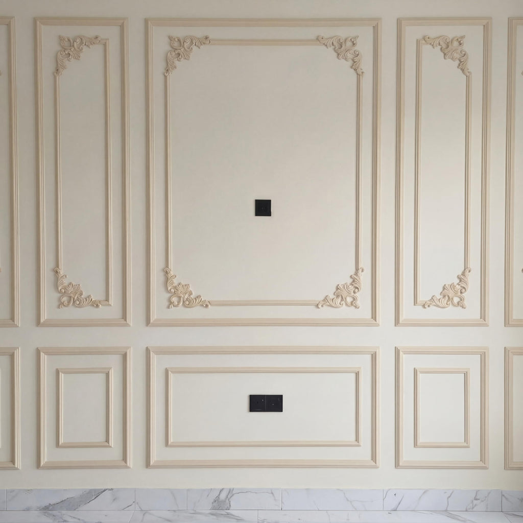 8pcs Corner Wall Molding, Wainscoting Floral Molding,Heart