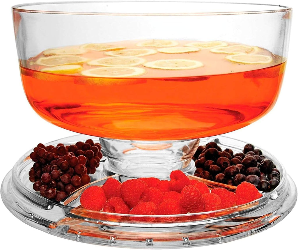 Extra Large (12") 6 in 1 Acrylic Cake Stand with Dome Lid Multifunctional