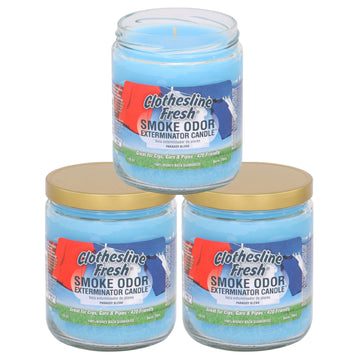 13oz Jar Candles (Clothesline Fresh, 3) Set of Three Candles.